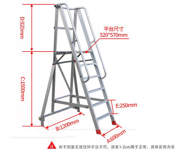 機(jī)械操作工作平臺(tái)可折疊安全梯