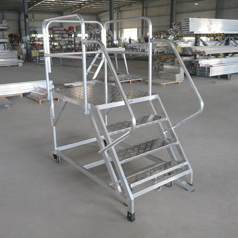 鋁合金移動(dòng)倉(cāng)儲(chǔ)登高車