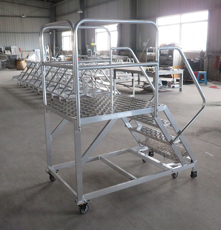 鋁合金移動(dòng)倉(cāng)儲(chǔ)登高車