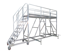 移動(dòng)鋁合金倉(cāng)儲(chǔ)登高平臺(tái)梯